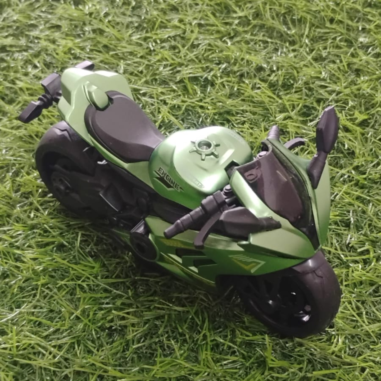 Kurnool Store Ace ShimmerStrike Unbreakable Turbo Bike Friction-Powered Super Moto Toy for Kids 3 (Pack of 1) - Image 2